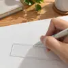 Régua Reta Sem Marcações para Alunos do Ensino Fundamental Acrílico em Branco Desenho 15cm 20cm Placa de Luz Transparente Régua Ondulada Pode Imprimir Logo