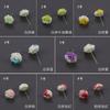 Aretes de resina de Camelia translúcidos pequeños para piercing de oreja aretes de flor lindos aretes de rosa tridimensionales