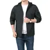 Gabardina Casual para Hombre para Deportes al Aire Libre Verano Nuevo Estilo Cuello Alto Holgada Ropa con Protección Solar para Hombre Transpirable con Capucha Ropa Tipo Piel para Hombre