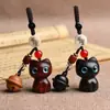 Novo chaveiro criativo de gato de sândalo fofo, chaveiro para chaves de carro de homens e mulheres, pingente, acessórios para bolsa, presente