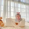 [Processamento Personalizado] Cesta Portátil para Bebê de Novo Estilo para Troca de Fraldas, Cesta de Dormir Tecida com Corda de Algodão, Cesta de Armazenamento