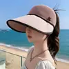 Gorra de Mujer para Exterior con Protección Solar Sombrilla para el Sol Gorra para Cabeza Grande Mostrando Cara Pequeña Alta Calidad 2025 Popular en Internet Mujer