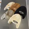 Gorro de Lana de Punto Estilo Coreano Ins con Letras para Niños y Niñas, Gorro de Invierno Cálido para Bebé