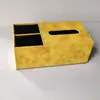 Caja de Pañuelos de Cuero, Forma Cuadrada Tridimensional, Alto Valor Estético, Caja de Pañuelos Creativa, Caja de Almacenamiento Multifuncional para Mesa de Café para Uso en Sala de Estar y Oficina