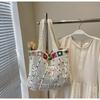 Bolsa de Tricô Fashion Transfronteiriça para Mulheres 2025 Nova Bolsa de Mão de Tricô Moda Bolsa Tote de Grande Capacidade Bolsa de Praia para Férias