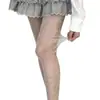 Patrón de Zebra Plata Seda Sexy Negro Jacquard Diseño de Deseo Puro Nicho Elegante Calcetines de Base para Mujer Primavera y Otoño Medias Delgadas