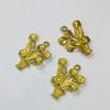 Bricolaje Cobre Fundido Maceta Flor Latón Cobre Embrión Antiguo Horquilla Paso Colgante Colgante Pequeño Aretes Aretes Cobre Puro