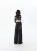 Jeans negros de alta gama para mujer 2026 nuevo vintage desgastado rectos holgados fluidos de pierna ancha pantalones largos estilo nuevo de verano