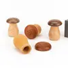 Tubo de palito de dente de cabeça de cogumelo de nogueira Caixa de palito de dente de madeira de faia Personalidade transfronteiriça Criativa Pote de palito de dente de madeira Enfeites de mesa de jantar