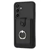 Para Samsung A16 Funda con Anillo y Porta Tarjetas A15 Funda de Tarjeta de Negocio A14 Funda tipo Piel Anti-caídas en stock