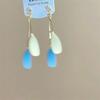 Latte Estilo Francés~Colección de Aretes de Acrílico Color Café para Mujer, Aretes de Nicho de Lujo de Alta Gama, Aretes de Botón de Moda