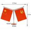 Enfeite de bandeira para carro, bandeira vermelha pequena para interior de carro, mastro de bandeira para decoração de carro, bandeira de painel, mastro de bandeira de mesa de escritório de alta qualidade