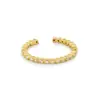 Estilo Coreano Estilo Ins Anel Aberto S925 Prata Esterlina Microincrustação Diamante Brilhante Feminino High-end Leve Luxo Elegante Prata Banhada a Ouro 18K Joias