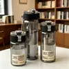 Vaso de Agua Asequible Estilo Muji para Estudiantes, Diseño Simple con Infusor de Té, Vaso Transparente Portátil, Gran Capacidad, Resistente a Altas Temperaturas, Vaso de Plástico Portátil