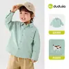 Camisa de Algodón Puro para Bebé Familia Dudu Ropa de Otoño Camisa Infantil Nuevo Estilo Top de Otoño para Niños Ropa Infantil Elegante Moderna