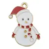 Paquete Mixto Transfronterizo de 50 Colgantes Navideños de Santa Claus y Muñeco de Nieve con Goteo de Aceite, Accesorios para Decoración DIY