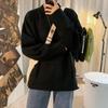 Primavera e Outono Novidades em Hong Kong-estilo Trendy Sweater Masculino Trendy Brand Loose Coreano-estilo Casal Sweater Top Cross-border Comércio Exterior