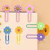 Venta Caliente Transfronteriza Flores Frescas Marcadores de Libros para Estudiantes Sujetadores de Notas Suministros de Oficina Listos Papelería Clips de Papel de Dibujos Animados Decoración