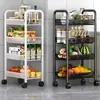 Carrito pequeño personalizable, sin instalación, móvil para uso doméstico, con ruedas, estante para almacenamiento de snacks, estante multicapa para fábrica y cocina