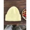 Touca de Tricô com Pelo de Coelho na Cor Dopamina Double inin Chapéu Slouchy Afina o Rosto Feminino Chapéu Quente para Cobrir a Cabeça
