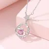 Colar Mitológico Estrela e Lua em Prata de Lei S925 para Mulheres Planeta Original Acessível Luxo de Ponta Diamante Corrente Clavícula Planeta Rosa para Mulheres