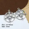 Colgante de Calavera con Estrella de Cinco Puntas de Aleación Estilo Barroco Colgante para Collar de Cuentas DIY Pulsera Aretes y Otros Accesorios de Joyería