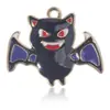 Halloween Transfronterizo Amazon Aleación Goteo de Aceite Murciélago Dulce o Truco Colgante Accesorios de Colgante Venta al por Mayor