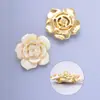 Botones Metálicos Pintura al Óleo de Rosa Fiesta Festiva Decoración para Ropa Botones Cosidos a Mano Caja de Regalo Ramo Accesorios DIY