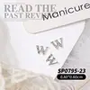 Joyería de Arte para Uñas de 26 Letras Aleación de Oro y Plata Diamante 3D para Arte de Uñas Accesorios de Decoración para Uñas DIY