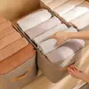 Caixa de Armazenamento de Roupas Cesto Dobrável de Tecido para Mesa de Centro Armazenamento de Roupas Íntimas e Cuecas de Mesa Estrutura de Aço Reforçada Grande Capacidade
