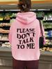 Talla Europea Transfronteriza Talla Europea Otoño e Invierno Ropa Europea y Americana Sudaderas Tops Por Favor No Estampado de Letras