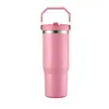 Taza de Coche Portátil de Mismo Modelo Transfronteriza de 30 oz, Taza Aislada de Acero Inoxidable 304, Montaje en Coche, Taza Enfriadora de Hielo con Tapa de Popote para Exteriores