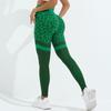 Calça de Yoga de Cintura Alta com Estampa de Leopardo Europeia e Americana Sem Costura, Levanta Bumbum, Justa ao Corpo, para Mulheres