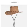 Sombrero de Sol de Vaquero Jazz Británico Periférico Retro Vaquero Americano Naturaleza Salvaje Occidental Ala Ancha Sombrilla