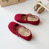 Sapatos de Princesa para Meninas Fofas 2026 Outono Novos Sapatos de Couro Infantis Camurça Solado Macio Calçados Individuais para Bebês Sapatos Versáteis para Performance