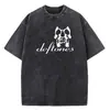 Hip Hop Deftones Camiseta Unisex de Verão Lavada Estampa Vintage Camiseta de Algodão Camiseta Fashion Streetwear para Homens