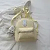 Mochila estilo coreano com estampa de coelho e estrela de bolinhas para estudantes, bolsa escolar de grande capacidade, mochila fofa e estilosa para meninas