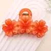 Pinza para el pelo de Plumeria con degradado de 8 cm Transfronteriza Venta al por mayor Pinza para el pelo de flor Vacaciones en la playa Accesorio para el pelo Pinza de tiburón
