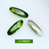 Dongzhou Diamante Cristal Platycodon Verde Uñas Diamante Alta Calidad K9 Lote Completo Brillante Verde Oliva Huevo de Paloma Fondo Puntiagudo Diamante Accesorios para Uñas