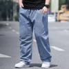 Jeans de perna reta para homens Verão fino 2024 solto cintura solta All-match estilo americano retrô calças largas