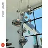 [Personalizado] Lustre de Escada Nórdico Duplex de Designer para Villa Iluminação Criativa para Sala de Jantar de Apartamento