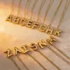 Colar Pingente Alfabeto de Bolha com 26 Letras em Inglês Mais Vendido na Amazon Transfronteiriço Corrente de Contas de Aço Inoxidável 18K Produto de Nicho