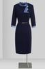 Temperamento Socialite Estilo Tweed Cor Contrastante Vestido Profissional Feminino 2024 Nova Beleza Salão de Beleza Recepção de Hotel Roupa de Trabalho Saia