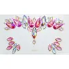 Pegatinas de Diamantes de Imitación para Maquillaje de Frente, Pegatinas de Diamantes de Imitación para Decoración de Maquillaje de Ojos, Pegatinas de Maquillaje de Diamantes de Imitación para Rostro de Fiesta y Escenario