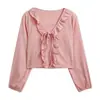 Xale Top Doce Francês para Usar por Cima Mulher Verão Nova Chegada Protetor Solar Cardigan Alça Conjunto de Duas Peças para o Dia a Dia