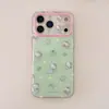 Capa Verde Hello Kitty Adequada para Capa de Celular Apple 17 Pro Max, 16 Capa Protetora Anti-Queda para iPhone 15 Pro Max