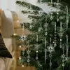 Decorações de Natal Transfronteiriças Haobei Pingente de Cone de Gelo de Acrílico Transparente Floco de Neve Transparente Barra de Gelo Pingente de Árvore de Natal