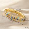 Pulsera Popular de Cloisonné para Mujer en Transmisión en Vivo, Filigrana Pintada de Hoja de Albaricoque, Joyería de Moda con Baño de Oro Real, Calada, Estilo Palacio Retro