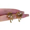 Pendientes de Fuegos Artificiales con Cuentas de Piedra Ojo de Tigre Maillard Lujo Accesible Pendientes Versátiles de Gama Alta Pendientes de Nicho Otoño e Invierno para Mujer