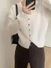 Cárdigan de punto grueso estilo europeo minimalista con trenzas, cuello redondo para mujer, versátil para otoño e invierno, estilo perezoso, suéter suave con botones dorados